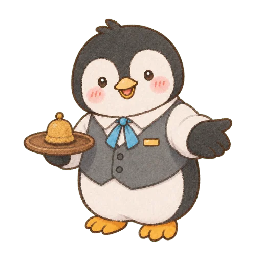 寄り添いペンギン